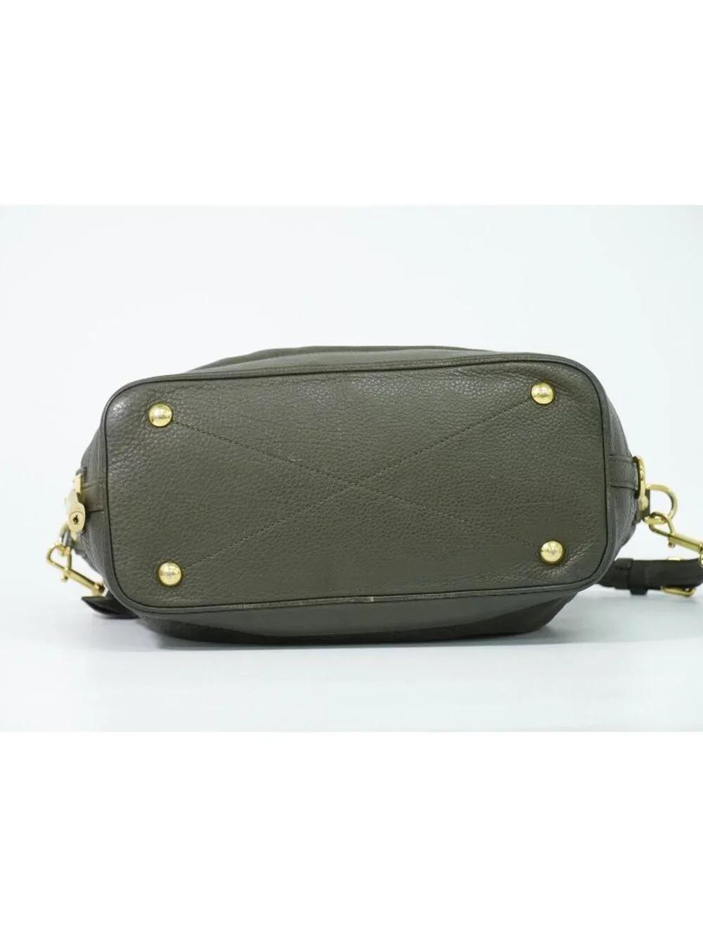 Louis Vuitton LV Stella PM Mahina Leather 2-Way Shoulder Bag Emroad Khaki